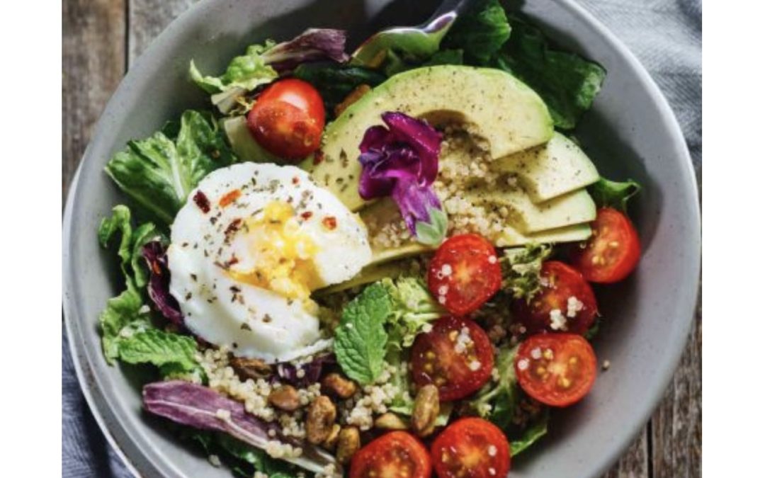 Poached Egg & Avocado Breakfast Salad